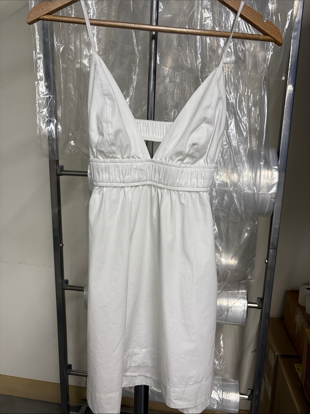 Wilfred White V-Neck Spaghetti Strap Chemise